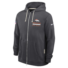 Denver Broncos Sideline Standard Issue Utility Player Dri-FIT Full-Zip Hoodie Anthracite - Nike