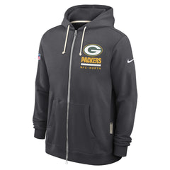 Green Bay Packers Sideline Standard Issue Utility Player Dri-FIT Full-Zip Hoodie Anthracite - Nike