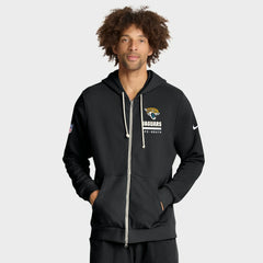 Jacksonville Jaguars Sideline Standard Issue Utility Player Dri-FIT Full-Zip Hoodie Black - Nike