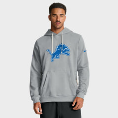 Detroit Lions Sideline Standard Issue Initial Home Dri-FIT Hoodie Gray - Nike