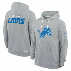 Detroit Lions Sideline Standard Issue Initial Home Dri-FIT Hoodie Gray - Nike