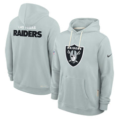 Las Vegas Raiders Sideline Standard Issue Initial Home Dri-FIT Hoodie Silver - Nike
