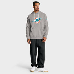 Miami Dolphins Sideline Standard Issue Initial Home Dri-FIT Hoodie Charcoal - Nike