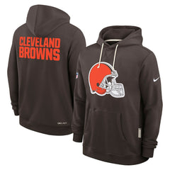 Cleveland Browns Sideline Standard Issue Initial Home Dri-FIT Hoodie Brown - Nike
