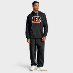 Cincinnati Bengals Sideline Standard Issue Initial Home Dri-FIT Hoodie Black - Nike