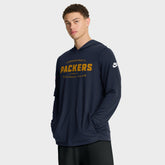 Green Bay Packers The 1923 Classic Pass Accuracy Dri-FIT Long Sleeve Hoodie T-Shirt Navy - Nike