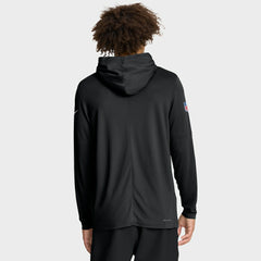 Carolina Panthers Sideline Pure Fury Performance Long Sleeve Hoodie T-Shirt Black - Nike