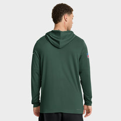 Green Bay Packers Sideline Pure Fury Performance Long Sleeve Hoodie T-Shirt Green - Nike