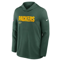Green Bay Packers Sideline Pure Fury Performance Long Sleeve Hoodie T-Shirt Green - Nike