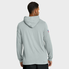 Las Vegas Raiders Sideline Pure Fury Performance Long Sleeve Hoodie T-Shirt Silver - Nike