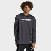 Dallas Cowboys Sideline Pure Fury Performance Long Sleeve Hoodie T-Shirt Anthracite - Nike