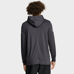 Dallas Cowboys Sideline Pure Fury Performance Long Sleeve Hoodie T-Shirt Anthracite - Nike