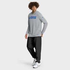 Detroit Lions Sideline Pure Fury Performance Long Sleeve Hoodie T-Shirt Gray - Nike