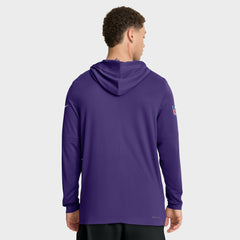Minnesota Vikings Sideline Pure Fury Performance Long Sleeve Hoodie T-Shirt Purple - Nike