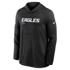 Philadelphia Eagles Sideline Pure Fury Performance Long Sleeve Hoodie T-Shirt Black - Nike