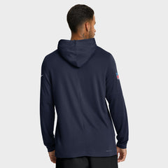 Seattle Seahawks Sideline Pure Fury Performance Long Sleeve Hoodie T-Shirt College Navy - Nike