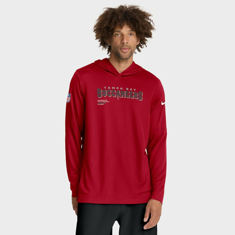 Tampa Bay Buccaneers Sideline Pure Fury Performance Long Sleeve Hoodie T-Shirt Red - Nike