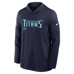 Tennessee Titans Sideline Pure Fury Performance Long Sleeve Hoodie T-Shirt Navy - Nike
