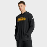 Washington Commanders Sideline Pure Fury Performance Long Sleeve Hoodie T-Shirt Black - Nike