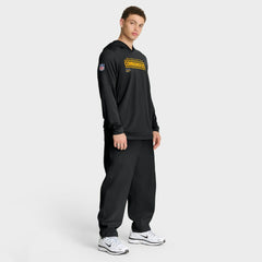 Washington Commanders Sideline Pure Fury Performance Long Sleeve Hoodie T-Shirt Black - Nike