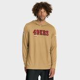 San Francisco 49ers Sideline Pure Fury Performance Long Sleeve Hoodie T-Shirt Gold - Nike