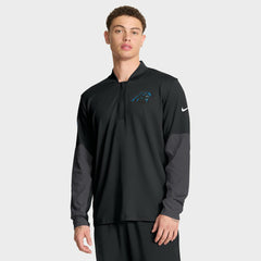 Carolina Panthers Sideline Dri-FIT Half-Zip Pullover Black - Nike