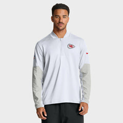 Kansas City Chiefs Sideline Dri-FIT Half-Zip Pullover White - Nike