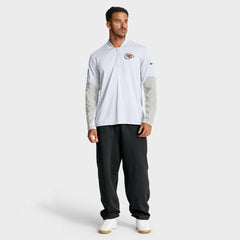 Kansas City Chiefs Sideline Dri-FIT Half-Zip Pullover White - Nike
