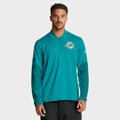 Miami Dolphins Sideline Dri-FIT Half-Zip Pullover Aqua - Nike