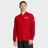 New England Patriots Sideline Dri-FIT Half-Zip Pullover Red - Nike