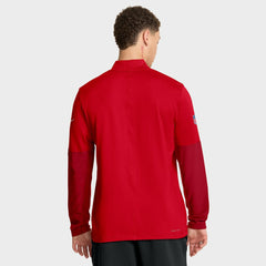 New England Patriots Sideline Dri-FIT Half-Zip Pullover Red - Nike