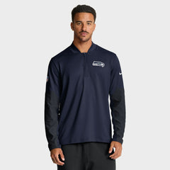 Seattle Seahawks Sideline Dri-FIT Half-Zip Pullover College Navy - Nike