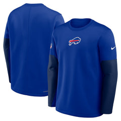 Buffalo Bills Sideline Coach Therma-FIT Long Sleeve T-Shirt Royal - Nike