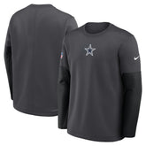 Dallas Cowboys Sideline Coach Therma-FIT Long Sleeve T-Shirt Anthracite - Nike