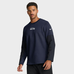 Seattle Seahawks Sideline Coach Therma-FIT Long Sleeve T-Shirt College Navy - Nike