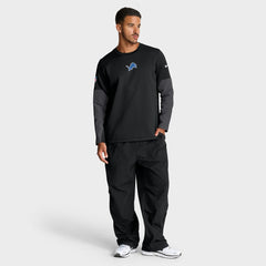 Detroit Lions Sideline Coach Therma-FIT Long Sleeve T-Shirt Black - Nike