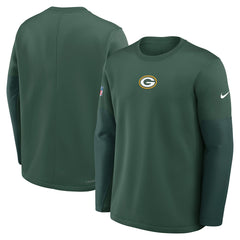 Green Bay Packers Sideline Coach Therma-FIT Long Sleeve T-Shirt Green - Nike