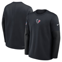 Houston Texans Sideline Coach Therma-FIT Long Sleeve T-Shirt Navy - Nike