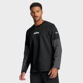 New York Jets Sideline Coach Therma-FIT Long Sleeve T-Shirt Black - Nike