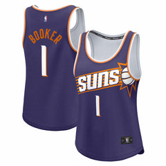 Fanatics - Devin Booker Phoenix Suns Women's Fast Break Player Jersey - Icon Edition - Purple