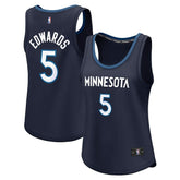Fanatics - Anthony Edwards Minnesota Timberwolves Women's Fast Break Player Jersey - Icon Edition - Navy