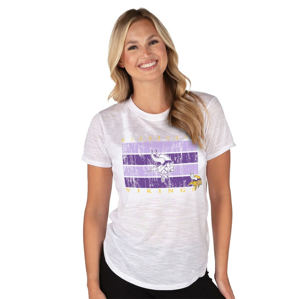 Minnesota Vikings Concepts Sport Women's Infuse Lightweight Slub Knit Top White - NFL