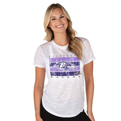 Baltimore Ravens Concepts Sport Women's Infuse Lightweight Slub Knit Top White - NFL