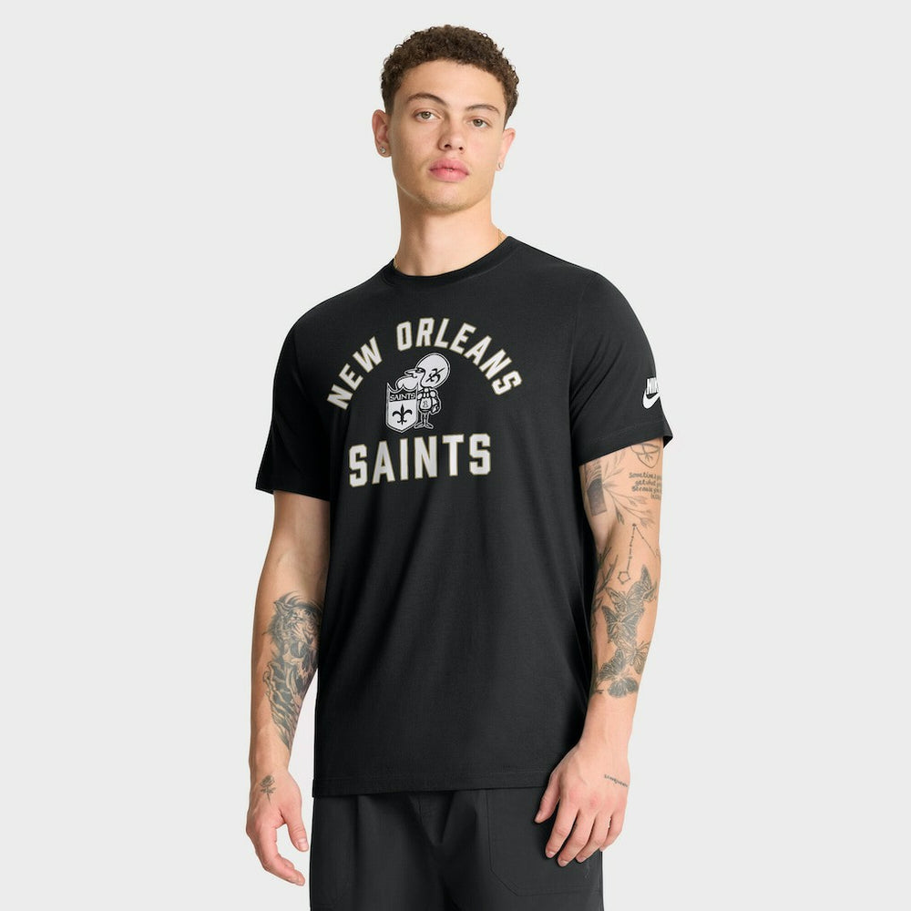 New Orleans Saints Favorable Timeline Tri-Blend T-Shirt Black - Nike