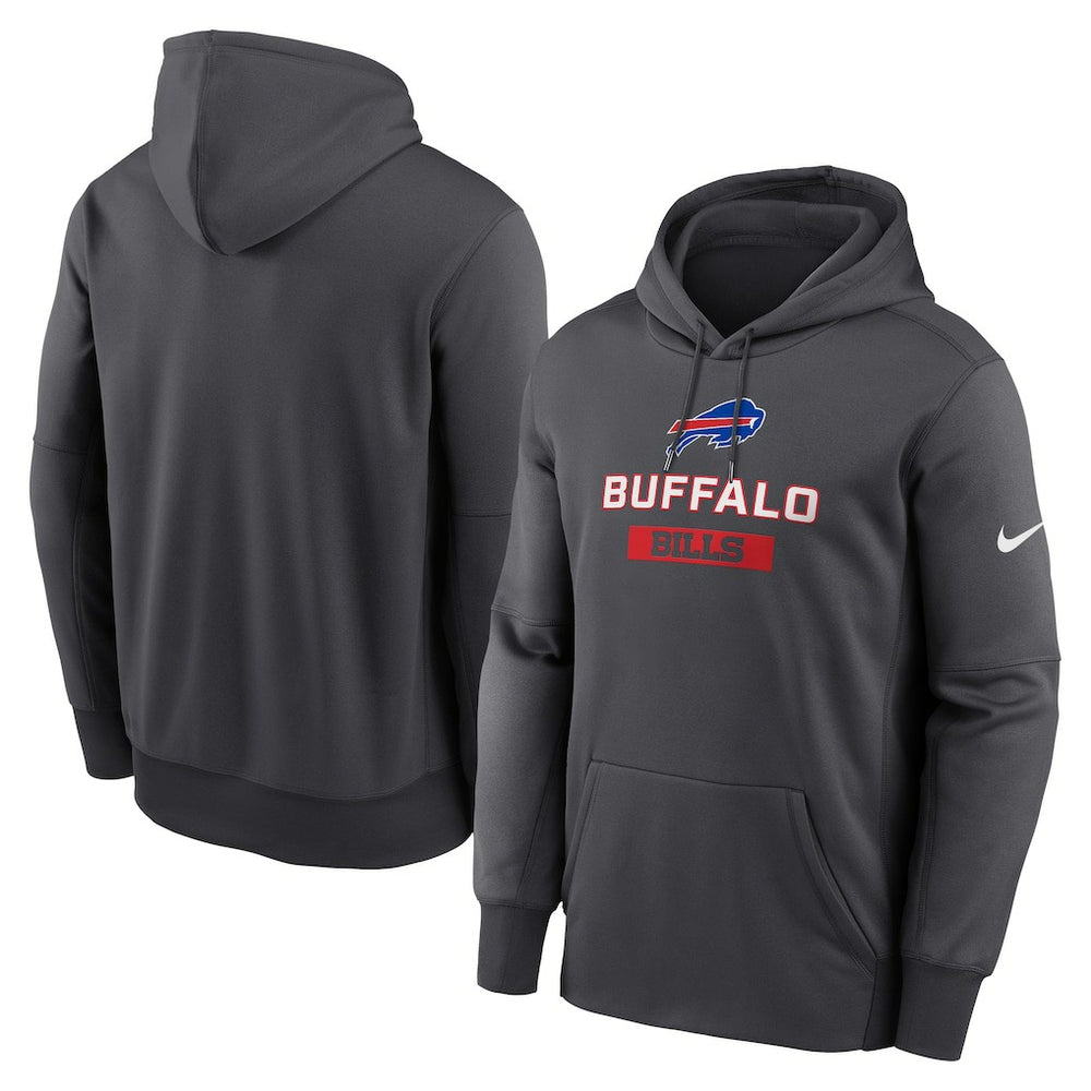 Buffalo Bills Toss Sweep Performance Pullover Hoodie Anthracite - Nike