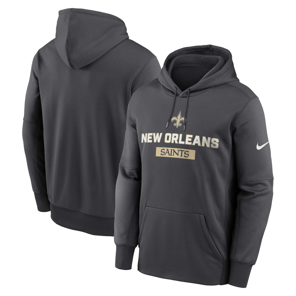 New Orleans Saints Toss Sweep Performance Pullover Hoodie Anthracite - Nike