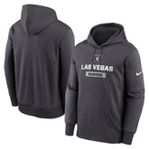 Las Vegas Raiders Toss Sweep Performance Pullover Hoodie Anthracite - Nike