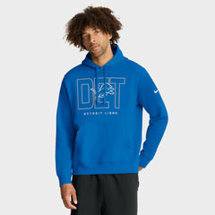 Detroit Lions Busted Play Club Fleece Pullover Hoodie Blue - Nike