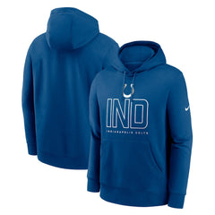 Indianapolis Colts Busted Play Club Fleece Pullover Hoodie Royal - Nike