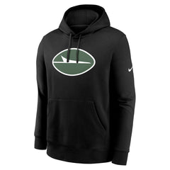 New York Jets Club Fleece Pullover Hoodie Black - Nike